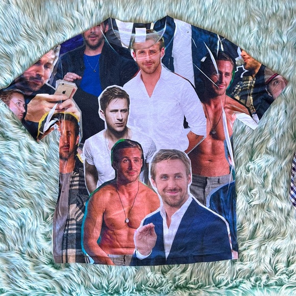 Vintage 2000’s Ryan Gosling Fan-wear Collage T-Shirt - Picture 1 of 8